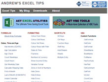 Tablet Screenshot of andrewsexceltips.net